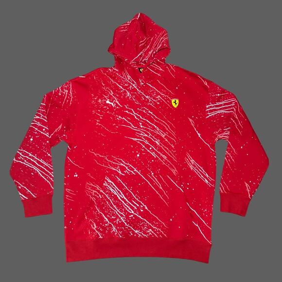 Puma Scuderia Ferrari F1 Race Color Splash Hoodie Rosso Corsa L NWT - Picture 1 of 10